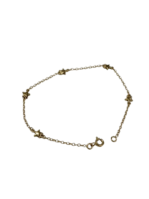 Bracelet étoile en or jaune 18k Lg 18.5cm