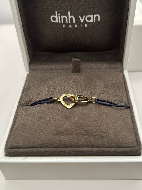 Bracelet Double Cœurs en Or Jaune 18k