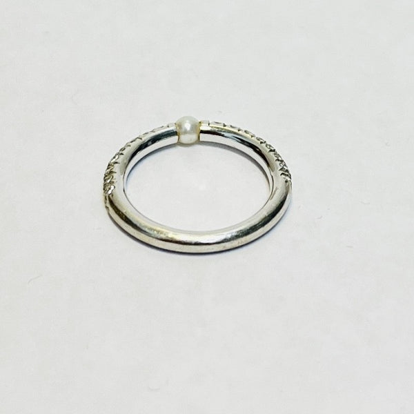Bague Mikimoto avec diamants et perle