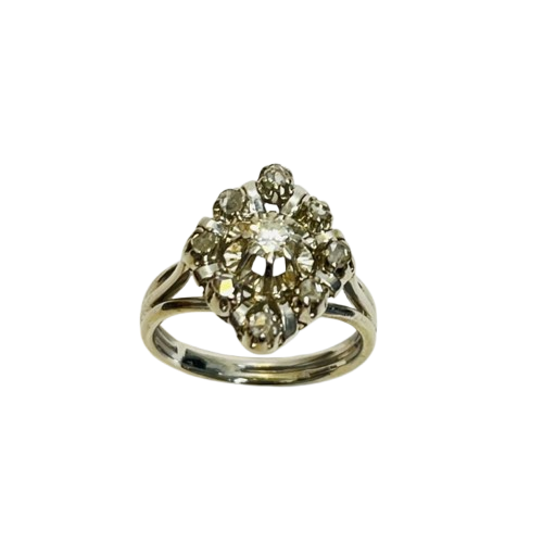 Bague marquise avec diamants
