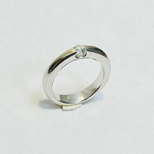 Bague or avec diamant solitaire