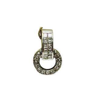Pendentif or avec diamants