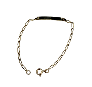 Bracelet Identité Or Jaune 18 Carats Enfant