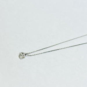 Collier or avec pendentif diamant 0,50ct