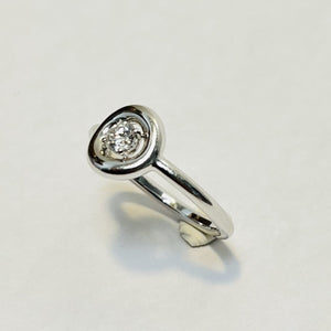 Bague or avec diamant solitaire