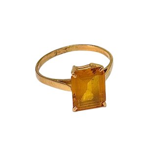 Bague en Or Jaune avec Citrine