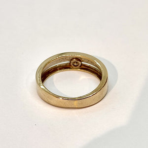 Bague or avec diamant solitaire