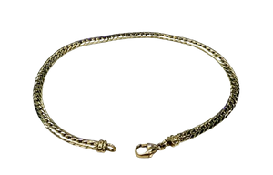 Bracelet Or Jaune 18k Maille Anglaise Lg 18