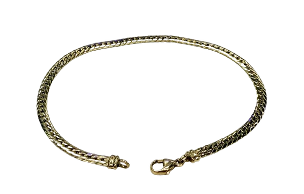 Bracelet Or Jaune 18k Maille Anglaise Lg 18