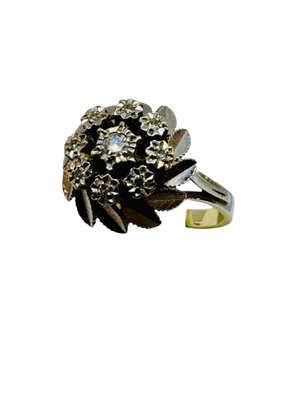 Bague Chou en Or Blanc 18K avec Diamants