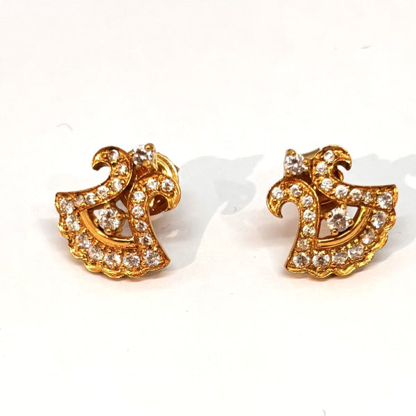 Boucles d'oreilles Or Jaune avec oxydes