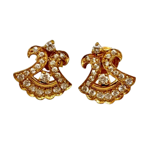 Boucles d'oreilles Or Jaune avec oxydes