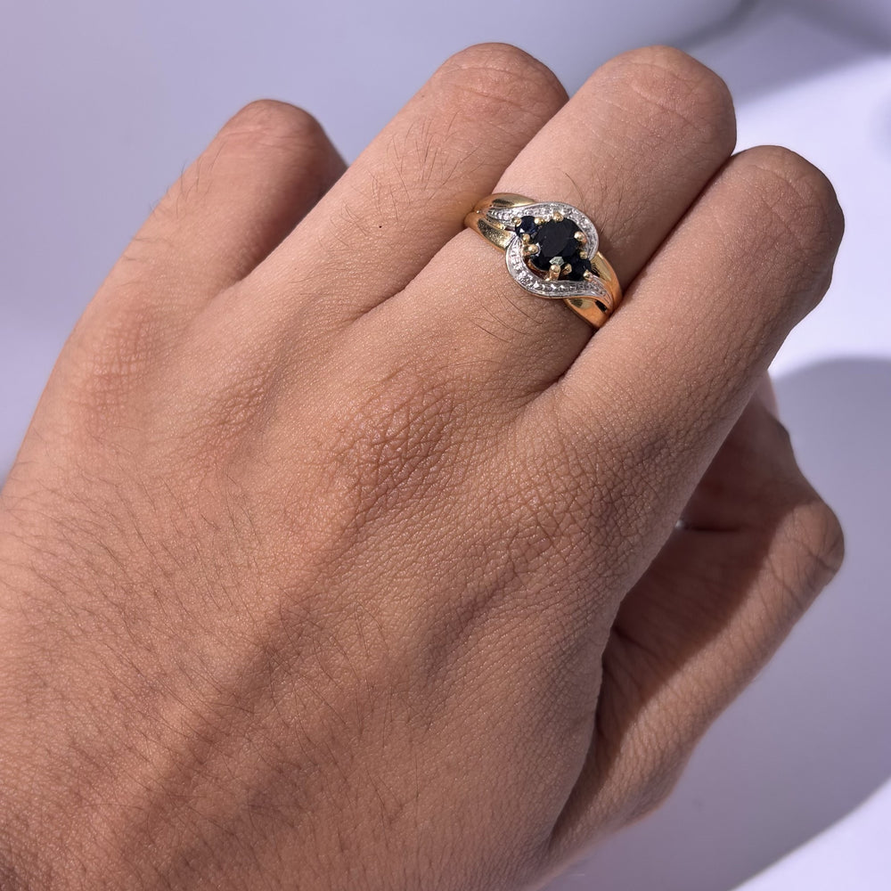 Bague en Or Jaune avec Saphir