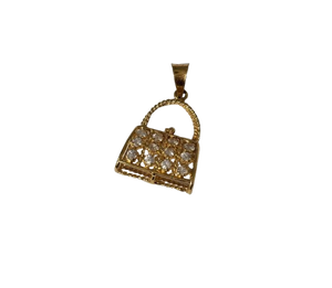 Pendentif Médaille en Or Jaune 18K & Oxyde de Zirconium