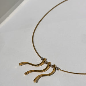Collier Maille Serpent avec Perles