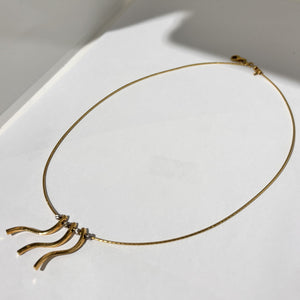 Collier Maille Serpent avec Perles