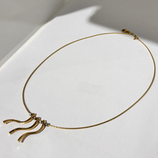 Collier Maille Serpent avec Perles