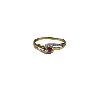 Bague en 2 Or 750/1000 avec tourmaline