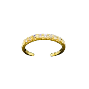 Bague Demi Tour en Or Jaune 18K et Diamants