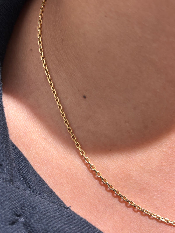 Collier Or Jaune Maille Forçat