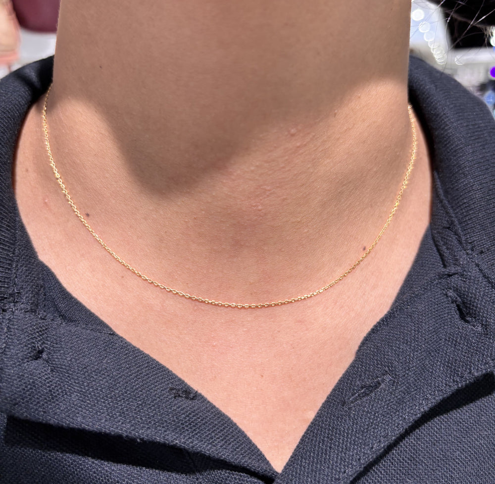 Chaîne en or jaune maille forçat