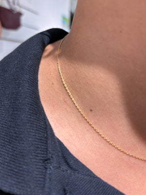 Chaîne en or jaune maille forçat