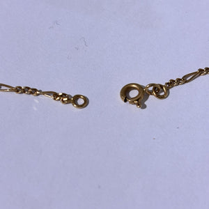 Collier or maille figaro