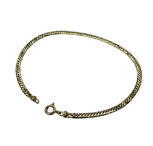Bracelet en Or Jaune 18k Maille Anglaise Lg19cm