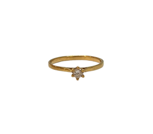 Bague solitaire en Or jaune 18K T.55