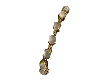 Bracelet Maillon en Or Jaune avec Pierres Précieuses