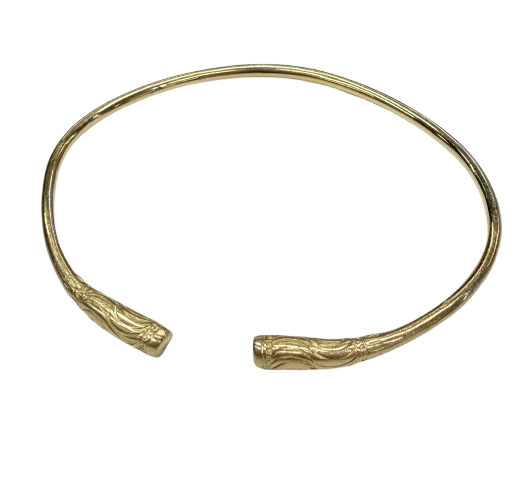 Jonc en Or Jaune 18k Tête d'Aigle 14.23g