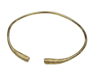 Jonc en Or Jaune 18k Tête d'Aigle 14.23g