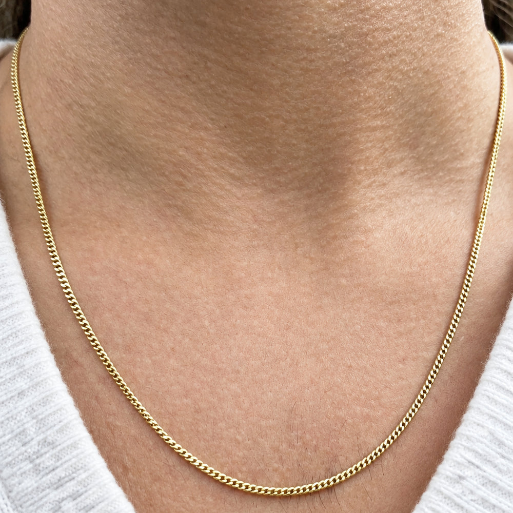 Collier Princesse en Or Jaune 18 Carats Maille Figaro