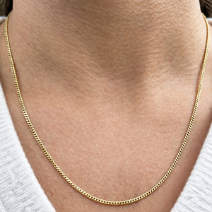 Collier Princesse en Or Jaune 18 Carats Maille Figaro