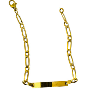 Bracelet Gourmette en Or Jaune 18K