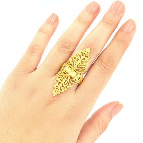 Bague ancienne en Or Jaune 18K - 6.13Grs - T60