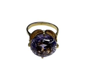 Bague en Or jaune 18k Améthyste T51
