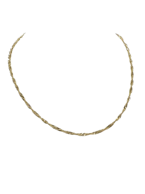 Collier torsadé en Or jaune 18k Lg 44cm