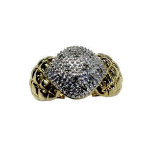 Bague en Or jaune et blanc avec diamants 18K