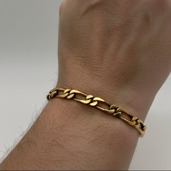 Bracelet Gourmette en Or Jaune 18K- 24.92g