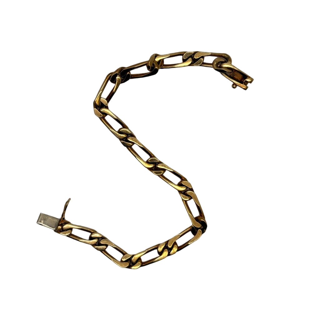 Bracelet Gourmette en Or Jaune 18K- 24.92g