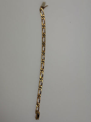 Bracelet Gourmette en Or Jaune 18K- 24.92g