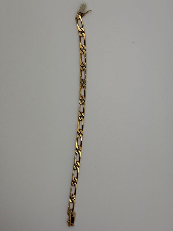 Bracelet Gourmette en Or Jaune 18K- 24.92g