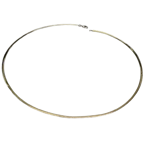Collier Cable Or Jaune et Blanc 18k