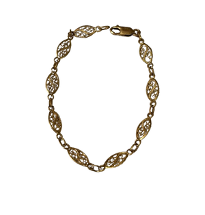 Bracelet Maillon Jaseron Or Jaune 18K Tête d'Aigle