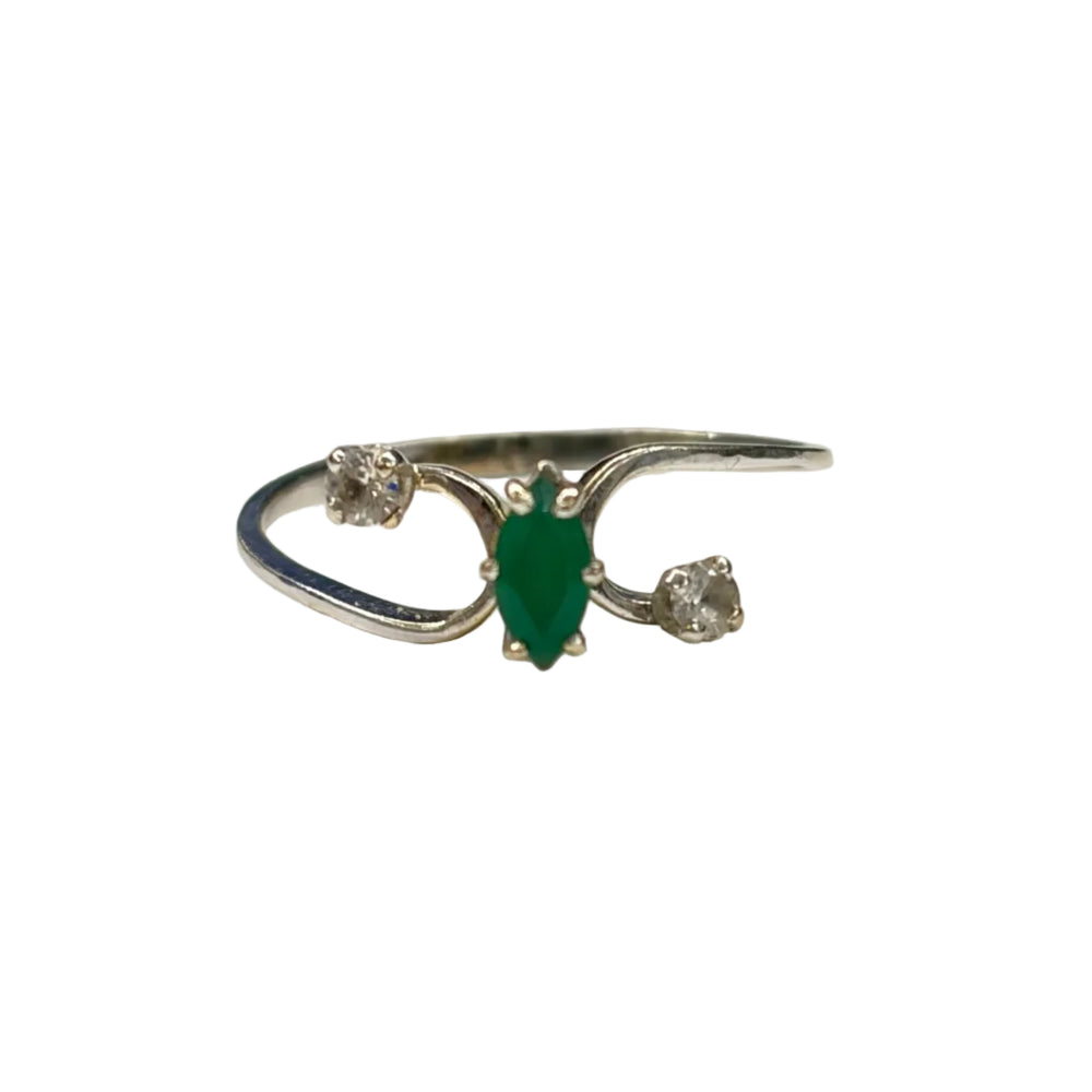 Bague empierrée en Or Gris 18 K