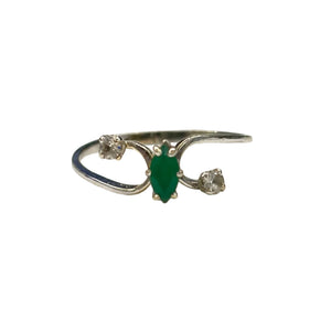 Bague empierrée en Or Gris 18 K