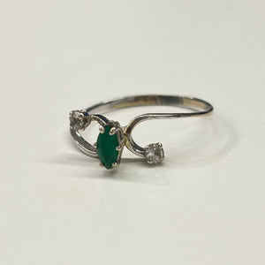 Bague empierrée en Or Gris 18 K