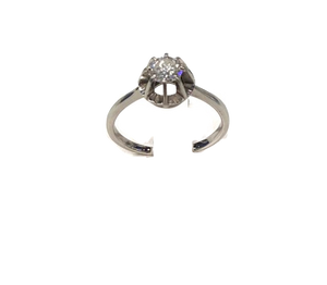 Solitaire en Or Blanc 18k avec Diamant 0.50 carats