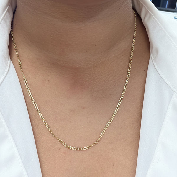 Collier Princesse Or Jaune 18K, Gourmette